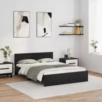 Lovos rėmas Juodas ąžuolas 150 x 200 cm Apdirbta mediena