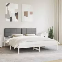 Lovo rėmas su apmuštu galvūgaliu Šviesiai pilka 200 x 200 cm