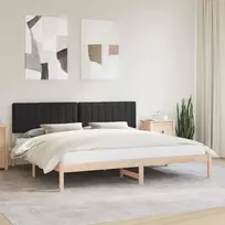 Lovo rėmas su apmuštu galvūgaliu Juodas 200 x 200 cm