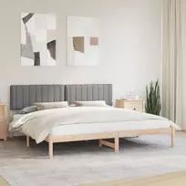 Lovo rėmas su apmuštu galvūgaliu Šviesiai pilka 200 x 200 cm