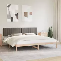 Lovo rėmas su apmuštu galvūgaliu Taupe 200 x 200 cm
