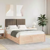 Lova Lovo rėmas su apmuštu galvūgaliu Taupe 120 x 190 cm