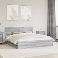 Lovos rėmas Pilka Sonoma 180 x 200 cm Dirbtinė mediena
