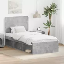 Lova Lovos rėmas Betono pilka 100 x 200 cm Kietos pušies mediena
