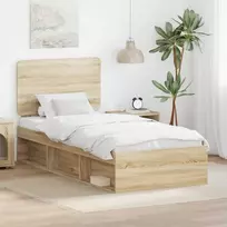 Lova Lovos rėmas Sonoma 90 x 190 cm Kietos pušies mediena
