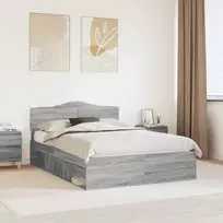 Lovos rėmas Pilkas Sonoma 140 x 200 cm Kietos pušies mediena