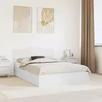 Saugos lova su stalčių Balta 160 x 200 cm Apdirbta mediena