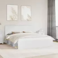 Lovos rėmas Balta 180 x 200 cm Kietos pušies mediena