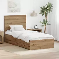 Lova Lovos rėmas Amatininkų ąžuolas 90 x 200 cm Apdirbta mediena