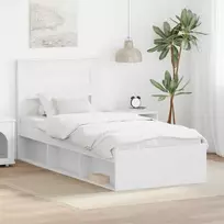 Lova Lovos rėmas Paprastas Balta 75 x 190 cm Kietos pušies mediena