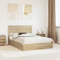Saugos lova Sonoma ąžuolas 160 x 200 cm Apdirbta mediena