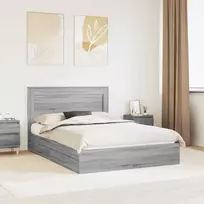 Saugos lova Pilkas Sonoma 140 x 200 cm Apdirbta mediena