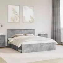 Lovos rėmas Betoninė 160 x 200 cm Kietos pušies mediena