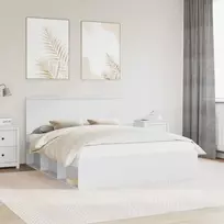Lovos rėmas Balta 160 x 200 cm Kietos pušies mediena