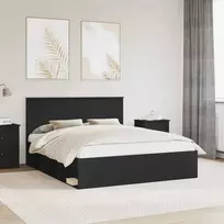 Lovos rėmas Juoda 160 x 200 cm Kietos pušies mediena