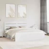 Lovos rėmas Balta 180 x 200 cm Kietos pušies mediena