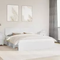 Lovos rėmas Balta 180 x 200 cm Kietos pušies mediena