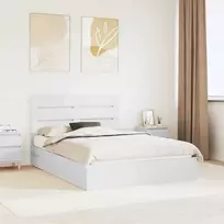 Saugos lova su stalčių Balta 160 x 200 cm Apdirbta mediena