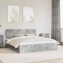 Lovos rėmas Betono Pilka 180 x 200 cm Dirbtinė mediena