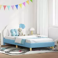 Lova Vaikiška lovos konstrukcija su galvūgaliu Mėlyna 90 x 200 cm PU