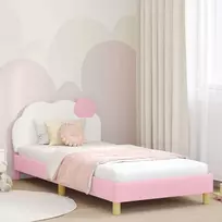Lova Vaikiška lovos konstrukcija su galvūgaliu Rožinė 80 x 200 cm PU