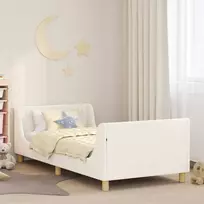 Lova Vaikiška lovos konstrukcija su galvūgaliu Kreminė 90 x 190 cm