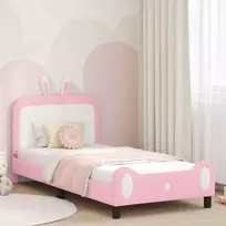 Lova Vaikiška lovos konstrukcija su galvūgaliu Rožinė 80 x 200 cm PU