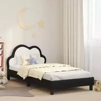 Lova Vaikiška lovos konstrukcija su galvūgaliu Juoda 90 x 190 cm PU