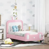 Lova Vaikiška Lovo Rėmas su Galvūgaliu Rožinė 70 x 140 cm PU