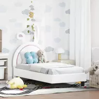 Lova Vaikiška Lovo Rėmas su Galvūgaliu Balta 70 x 140 cm PU