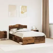 Lova Lovos rėmas Senas medis 120 x 190 cm Kietos pušies mediena