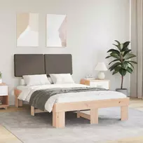 Lova Lovo rėmas su apmuštu galvūgaliu Taupe 120 x 200 cm