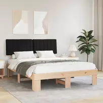 Lovo rėmas su apmuštu galvūgaliu Juoda 160 x 200 cm