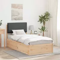 Lova Lovo rėmas su apmuštu galvūgaliu Tamsiai pilka 90 x 200 cm