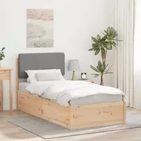 Lova Lovo rėmas su apmuštu galvūgaliu Šviesiai pilka 90 x 200 cm