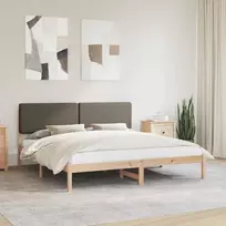 Lovo rėmas su apmuštu galvūgaliu Taupe 180 x 200 cm