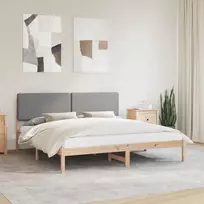 Lovo rėmas su apmuštu galvūgaliu Šviesiai pilka 180 x 200 cm