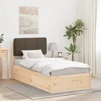 Lova Lovo rėmas su apmuštu galvūgaliu Taupe 90 x 200 cm