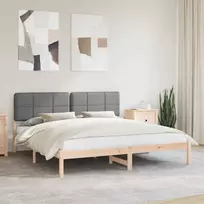 Lovo rėmas su apmuštu galvūgaliu Šviesiai pilka 180 x 200 cm