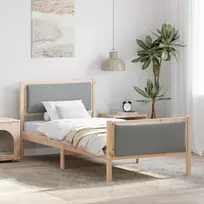 Lova Lovos rėmas su galvūgalio Šviesiai pilka 90 x 200 cm audinys