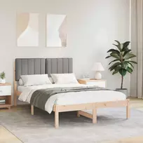 Lova Lovo rėmas su apmuštu galvūgaliu Šviesiai pilka 120 x 190 cm