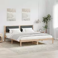 Lovos rėmas Tamsiai pilka 180 x 200 cm Kietos pušies mediena
