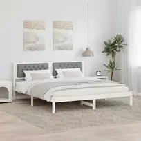 Lovos rėmas Šviesiai pilka 160 x 200 cm Kietos pušies mediena