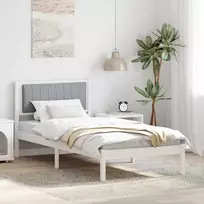 Lova Lovo rėmas su apmuštu galvūgaliu Šviesiai pilka 90 x 200 cm