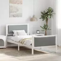 Lova Lovos rėmas su galvūgalio Šviesiai pilka 90 x 200 cm audinys