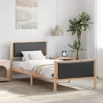 Lova Lovos rėmas su galvūgalio Tamsiai pilka 90 x 200 cm audinys