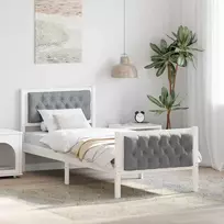 Lova Lovos rėmas Šviesiai pilka 80 x 200 cm Kietos pušies mediena