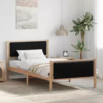 Lova Lovos rėmas Ruda ir juoda 100 x 200 cm Pušies masyvas