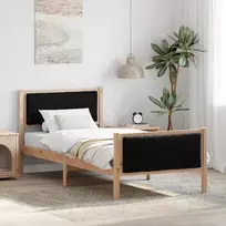Lova Lovos rėmas Ruda ir juoda 90 x 200 cm Pušies masyvas