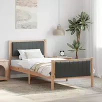 Lova Lovos rėmas ruda ir tamsiai pilka 90 x 200 cm Pušies masyvas